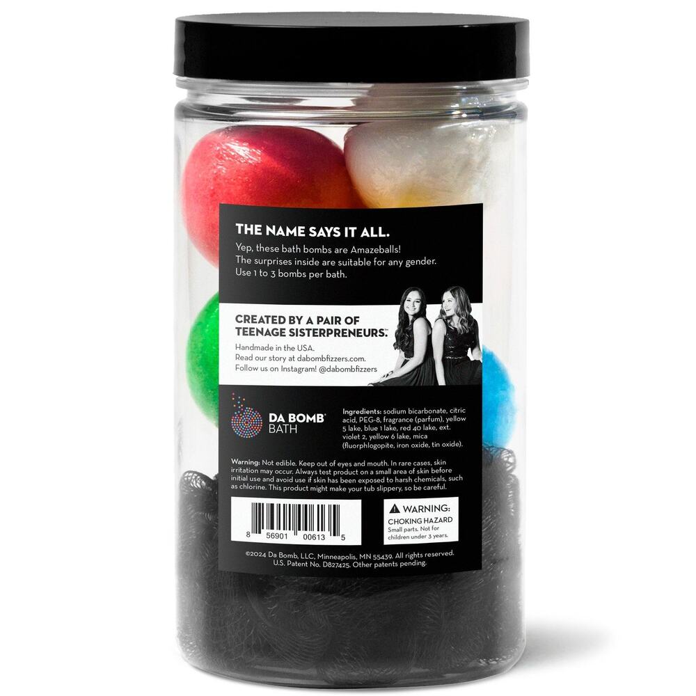 Da Bomb Amazeballs Mixed Fruit Bath Bomb Fizzers Surprise Jar NEW - Picture 3 of 4